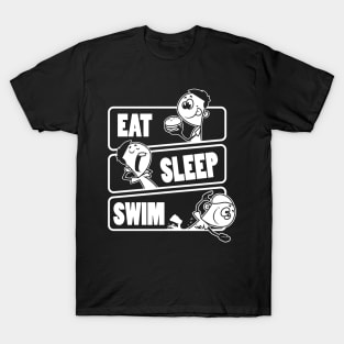 Eat Sleep Swim Repeat Swimming Lovers Gift product T-Shirt